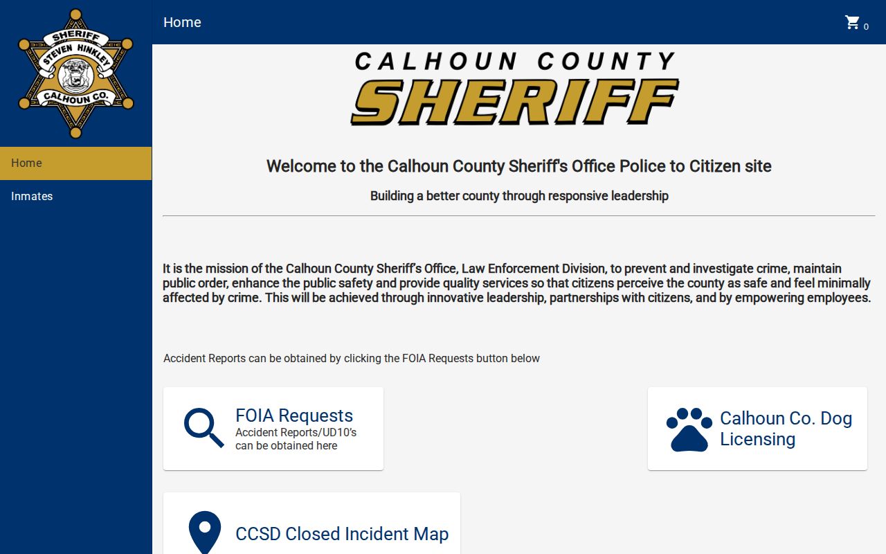 Calhoun County Police to Citizen current inmate portal